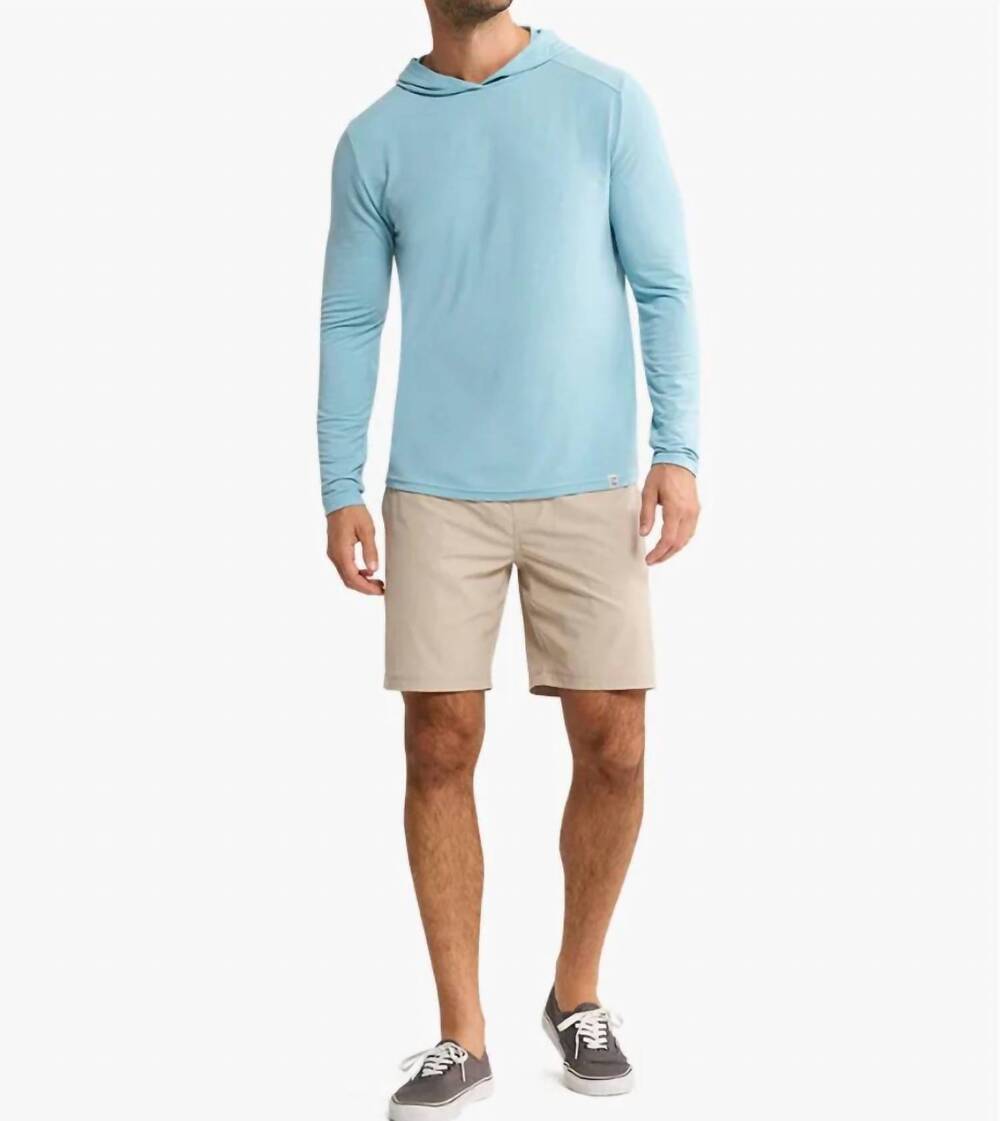 NEW FAIR HARBOR seabreeze lightweight hoodie in bay breeze